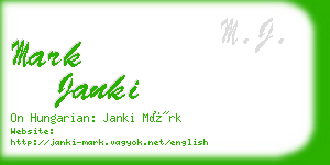 mark janki business card